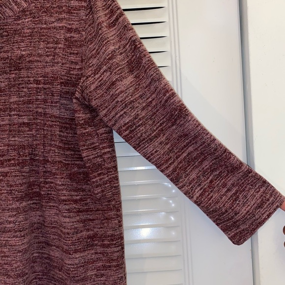 Napa Valley Long Sleeve Solid Hacci Pleat Henley Top - Picture 3 of 5